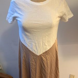 Zara, white and champagne/gold dress.new with tags